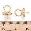 Brass Micro Pave Clear Cubic Zirconia Peg Bails KK-N254-171G-3