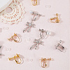 18Pcs 3 Colors Brass Clip-on Earring Findings KK-SC0006-61A-4