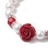 Shell Pearl Beaded Bracelets BJEW-JB10704-3
