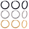 18Pcs 3 Colors 303 Stainless Steel Twist Hoop Earrings for Women EJEW-SC0001-81A-6