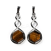 Natural Tiger Eye Pendants G-F777-05P-11-1