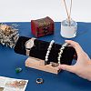Bamboo Velvet T-Bar Bracelet Display Stands BDIS-WH0002-08-5