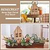 4Pcs 2 Styles Christmas Wood House Display Decorations DJEW-BC0001-28B-6