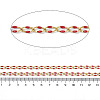 Ion Plating(IP) 304 Stainless Steel Dapped Chains AJEW-Q150-09G-06-2