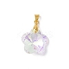 AB Color Plated Glass Pendants PALLOY-JF04596-01-3