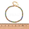 304 Stainless Steel Rhinestone Cup Chain Bracelets for Women BJEW-G753-01G-03-5