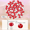 50Pcs Mushroom Handmade Lampwork Beads Strands LAMP-LT0001-06B-2