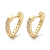 Rack Plating Brass Micro Pave Cubic Zirconia Hoop Earrings EJEW-A031-16G-1