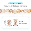 1 Strand Natural Cultured Freshwater Pearl Beads Strands PEAR-TA0001-17-4