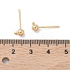 SHEGRACE Brass Round Ball Stud Earring Findings XGR0051G-39G-3