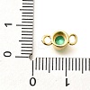 Brass Cubic Zirconia Connector Charms KK-G519-10G-3