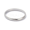Non-Tarnish 2mm Polished Plain Dome Finger Ring for Girl Women LS-RJEW-C012-05D-P-2