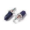 Natural Lapis Lazuli Dyed Big Pointed Pendants G-I342-01P-07-3