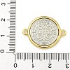 Rack Plating Brass Saint Benedict Medal Connector Charms KK-Z067-08G-02-3