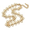 304 Stainless Steel Butterfly Link Chain Necklaces for Women NJEW-B152-02-2