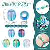 50Pcs 5 Colors Painted Acrylic Beads OACR-NB0001-47-2