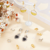 32Pcs 8 Style Brass Clip-on Earring Findings KK-SP0001-27-4