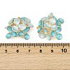 304 Stainless Steel Enamel Pendants STAS-L290-02B-G-3