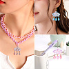 8PCS 4Colors Acrylic & Handmade Gold Sand Lampwork Pendants PALLOY-TA0002-45-7