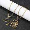 304 Stainless Steel Necklace LS-NJEW-D330-01G-06-4
