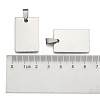 Non-Tarnish 201 Stainless Steel Rectangle Mirror Polished Finish Stamping Blank Tag Pendants X-STAS-S030-01-3