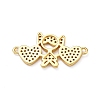 Brass Micro Pave Clear Cubic Zirconia Links Connectors ZIRC-A021-66G-2