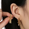 201 Stainless Steel Sun Stud Earrings EJEW-D084-14G-3