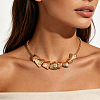 Summer Alloy Flexible Fish Bib Necklaces for Women WG0DD39-01-1