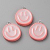 Opaque Resin Enamel Pendants LS-RESI-WH0036-20J-2