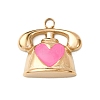 304 Stainless Steel Enamel Pendants STAS-B112-01G-05-1
