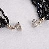 Dyed & Heated Black Agate  Multi-strand Bracelets BJEW-L488-02-2