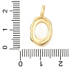 Brass Pave Natural Freshwater Shell Pendants KK-U040-03G-3