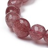 Natural Strawberry Quartz Stretch Beaded Bracelets BJEW-K213-C12-3
