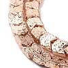 Electroplated Natural Lava Rock Beads Strands G-H303-A02-RG02-3