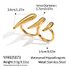 304 Stainless Steel Claw Cuff Open Rings for Women TP8558-1-2