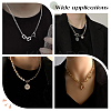 4Pcs 2 Colors 304 Stainless Steel Figaro Chains Necklace NJEW-UN0001-33-7