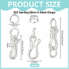 925 Sterling Silver S-Hook Clasps FIND-BC0014-25B-2