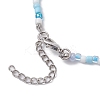 Summer Beach Sea Turtle Dyed Synthetic Turquoise & Glass Seed Beads Beaded Necklaces for Women NJEW-JN05081-02-5