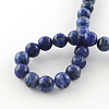Dyed Natural Sesame Jasper Round Beads Strands G-R342-8mm-12-3