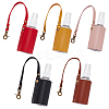 5Pcs 5 Colors Plastic Hand Sanitizer Bottle with PU Leather Cover KEYC-WR0001-34-1