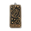 Transparent Resin Tarot Card Pendants MACR-C026-05A-1