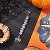 Halloween Pumpkin Alloy Pendant Decorations HJEW-JM02073-04-2