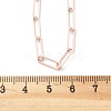 Brass Round Oval Paperclip Chain Necklace Making MAK-S072-04A-RG-2