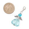 Heart Angel Glass & Acrylic Pendant Decorations HJEW-JM03754-3