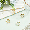 2 Pairs 2 Colors Rack Plating Brass Hoop Earrings EJEW-BBC0002-11-4