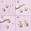 Cheriswelry 48Pcs 12 Style Alloy Crystal Rhinestone Pendants ENAM-CW0001-18-4