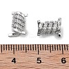 Rack Plating Brass Micro Pave Cubic Zirconia Beads KK-Z071-38P-3