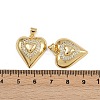 Brass Micro Pave Clear Cubic Zirconia Pendants ZIRC-I367-13G-01-3