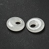 Natural White Jade Donut/Pi Disc Charms G-G142-02S-2