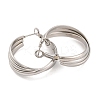 Non-Tarnish 304 Stainless Steel Three Layer Hoop Earrings for Women LS-EJEW-Z057-10P-2